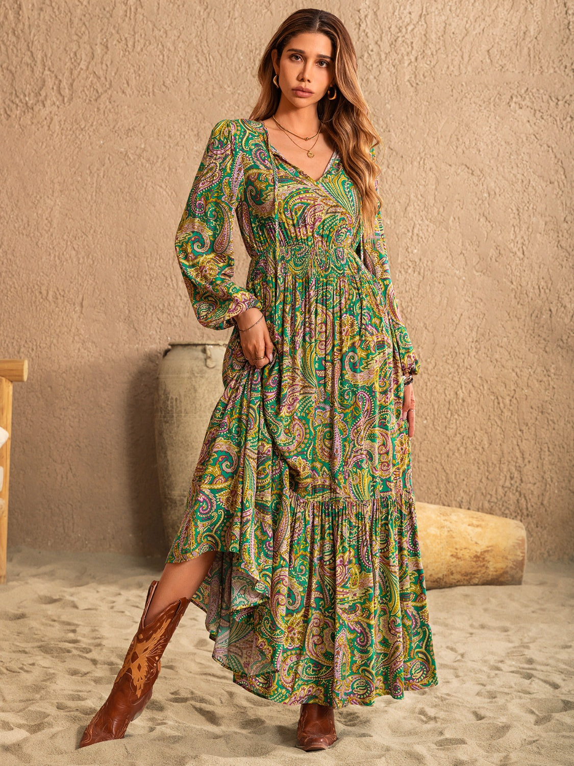 tie neck maxi dress self-portrait - Gold Metallic This dark floral print shoulder Coastal Cascade Halter Neck Tie