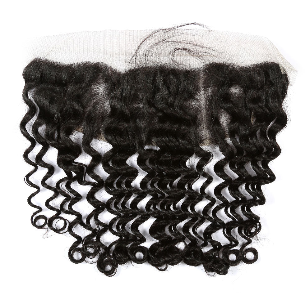 13X4 Virgin Deep Curly Lace Frontal