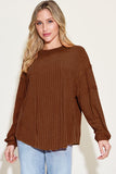 Basic Bae Full Size Ribbed Round Neck Long Sleeve T-Shirt